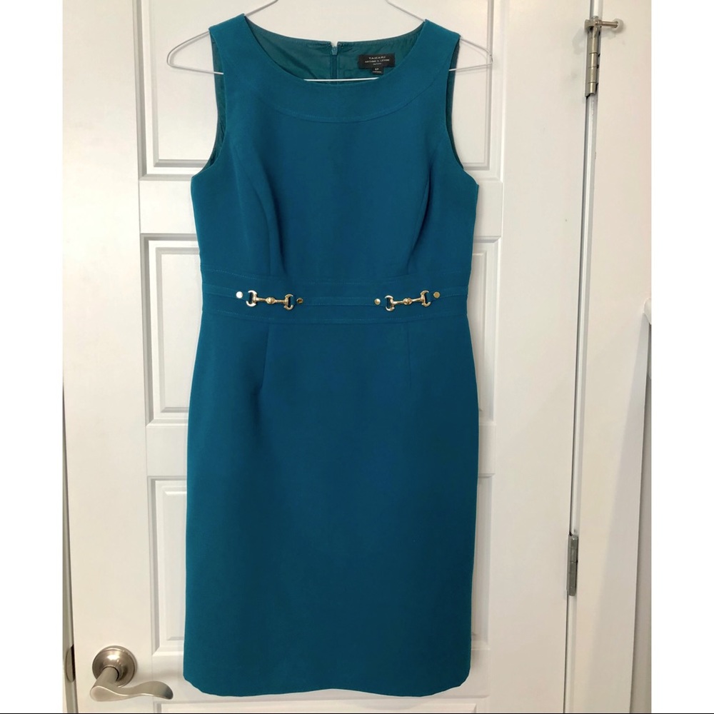 Teal tahari dress